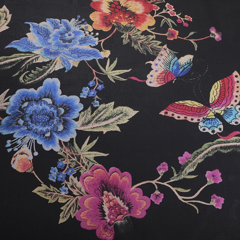 black flowers 12 Mm Silk Satin Fabric 100% Pure Mulberry Silk Summer Dress Clothing Fabric
black flowers 12 Mm Silk Satin Fabric 100% Pure Mulberry Silk Summer Dress Clothing Fabric