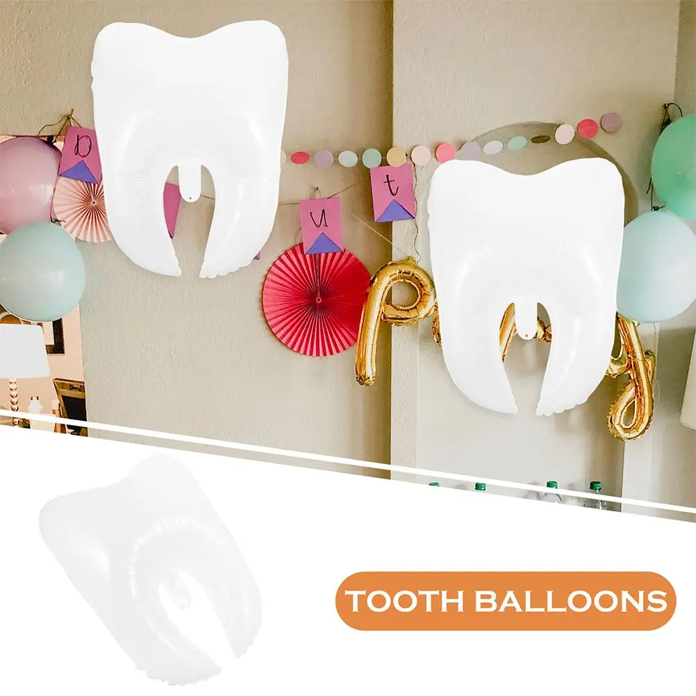 6 Pcs Tooth Shaped Balloons Decorative PE Party Favors Birthday Christmas New Year Supplies Inflatable Walls Window Door
6 Pcs Tooth Shaped Balloons Decorative PE Party Favors Birthday Christmas New Year Supplies Inflatable Walls Window Door