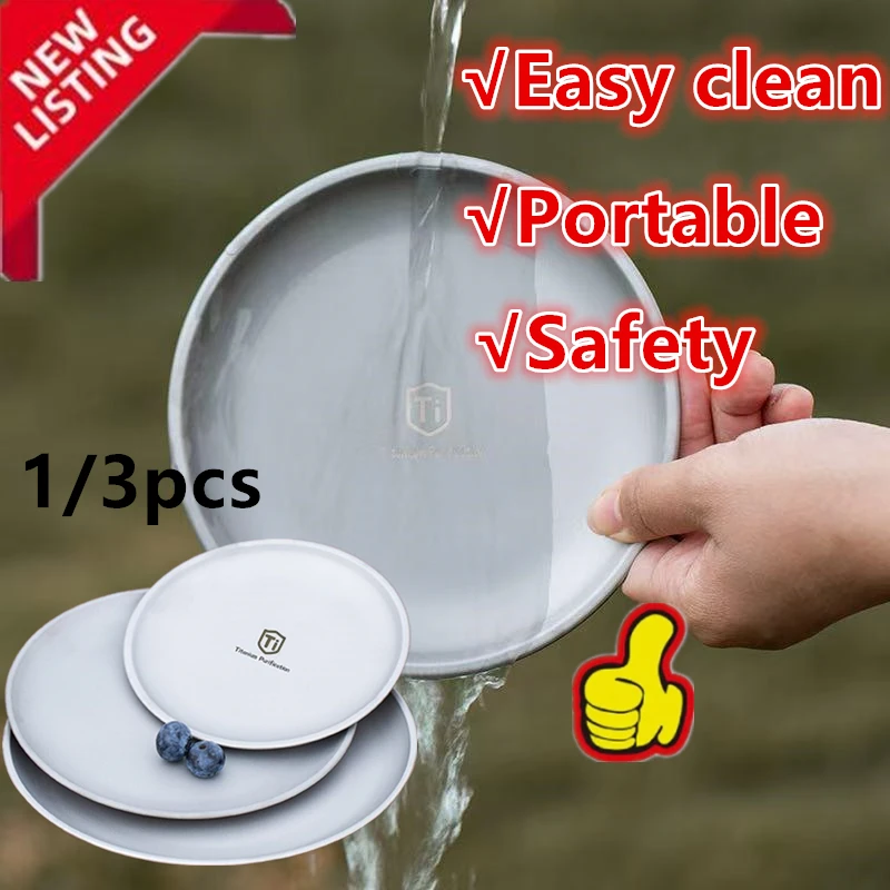 1-3pcs Titanium Purification Plate Ultra Lightweight Portable Safe Circular Dining Hiking Picnic Barbecue Home Outdoor Cookware
1-3pcs Titanium Purification Plate Ultra Lightweight Portable Safe Circular Dining Hiking Picnic Barbecue Home Outdoor Cookware