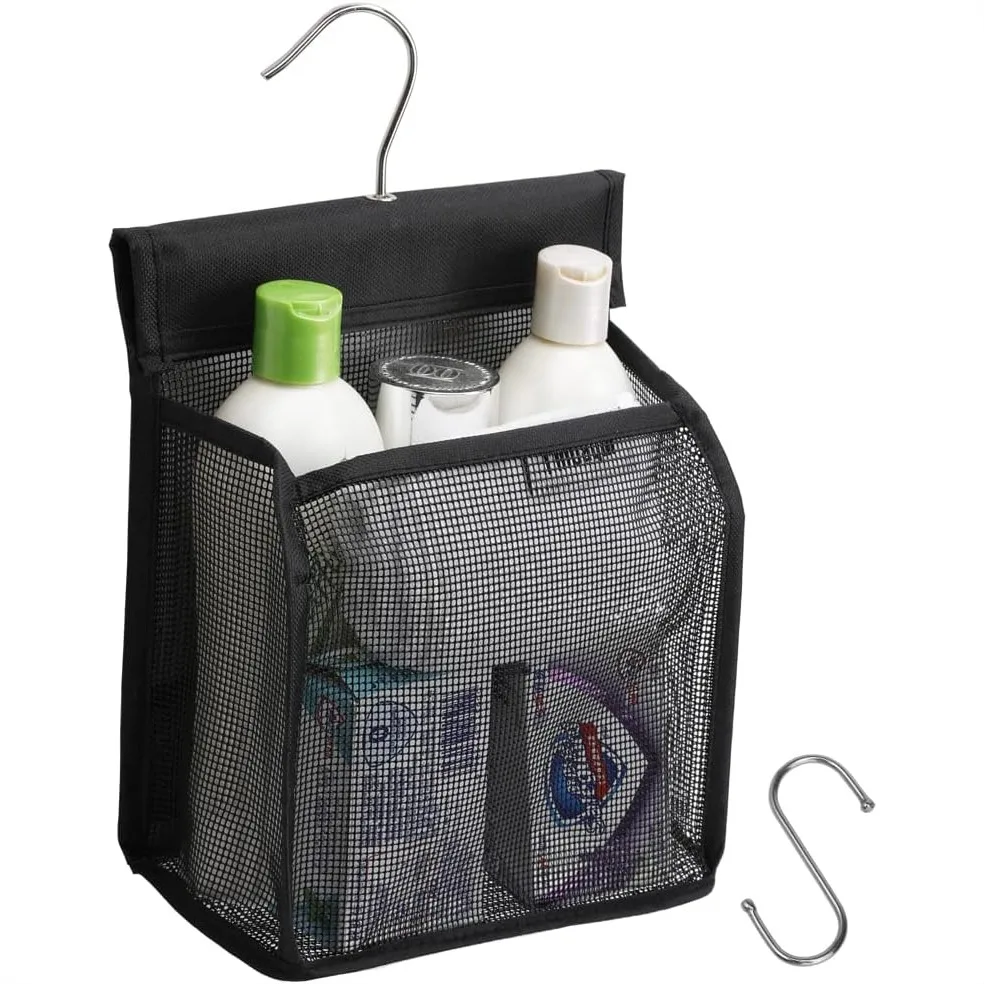 Mesh Shower Caddy Organizer with Hooks for Bathroom Storage, Lightweight and Sturdy for Camping, Gym, Cruise, Dorm, RV
Mesh Shower Caddy Organizer with Hooks for Bathroom Storage, Lightweight and Sturdy for Camping, Gym, Cruise, Dorm, RV