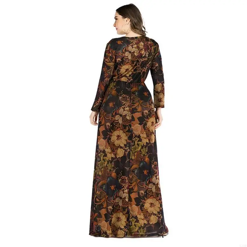 L38E Stylish Women's Floral Print Dress Summer Dress Elegant Long Sleeve Dress Fashion Casual Beach Dress for Party
L38E Stylish Women's Floral Print Dress Summer Dress Elegant Long Sleeve Dress Fashion Casual Beach Dress for Party