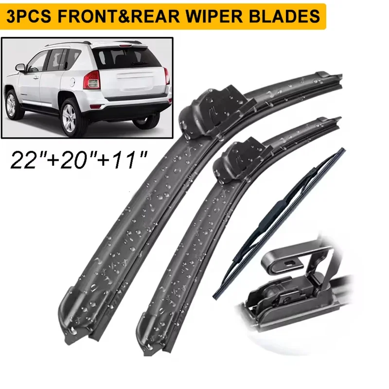 Wiper Front & Rear Wiper Blades Set Kit For Jeep Compass MK49 2006 - 2016 Windshield Windscreen Window Brush 22"+20"+11"
Wiper Front & Rear Wiper Blades Set Kit For Jeep Compass MK49 2006 - 2016 Windshield Windscreen Window Brush 22"+20"+11"