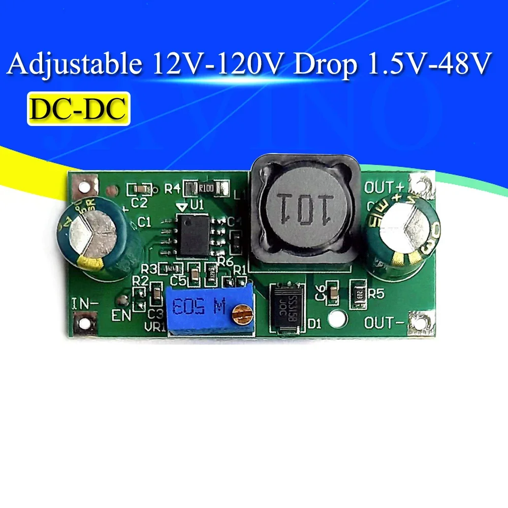 DC-DC 12V-120V Drop 1.5V-48V Adjustable Step-down Module Electric Vehicle 84V60V48V24V12V5V
DC-DC 12V-120V Drop 1.5V-48V Adjustable Step-down Module Electric Vehicle 84V60V48V24V12V5V