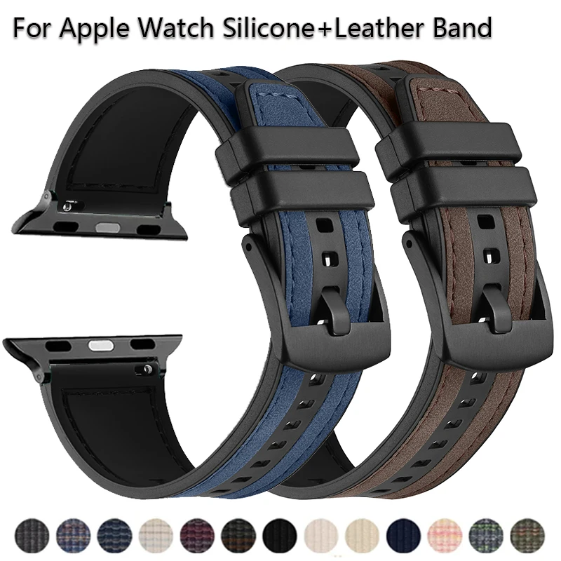 Силиконовый + кожаный ремешок для Apple Watch Band 44 мм 49 мм 41 мм 45 мм 40 мм Correa для IWatch Series 9 8 7 6 SE 5 4 3 Ultra 2 Браслет
Силиконовый + кожаный ремешок для Apple Watch Band 44 мм 49 мм 41 мм 45 мм 40 мм Correa для IWatch Series 9 8 7 6 SE 5 4 3 Ultra 2 Браслет