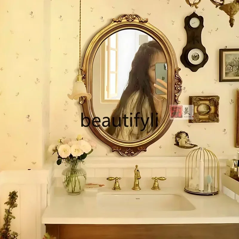 SS S7486 French retro toilet washstand smart bathroom mirror American wall-mounted makeup porch decorative mirror
SS S7486 French retro toilet washstand smart bathroom mirror American wall-mounted makeup porch decorative mirror