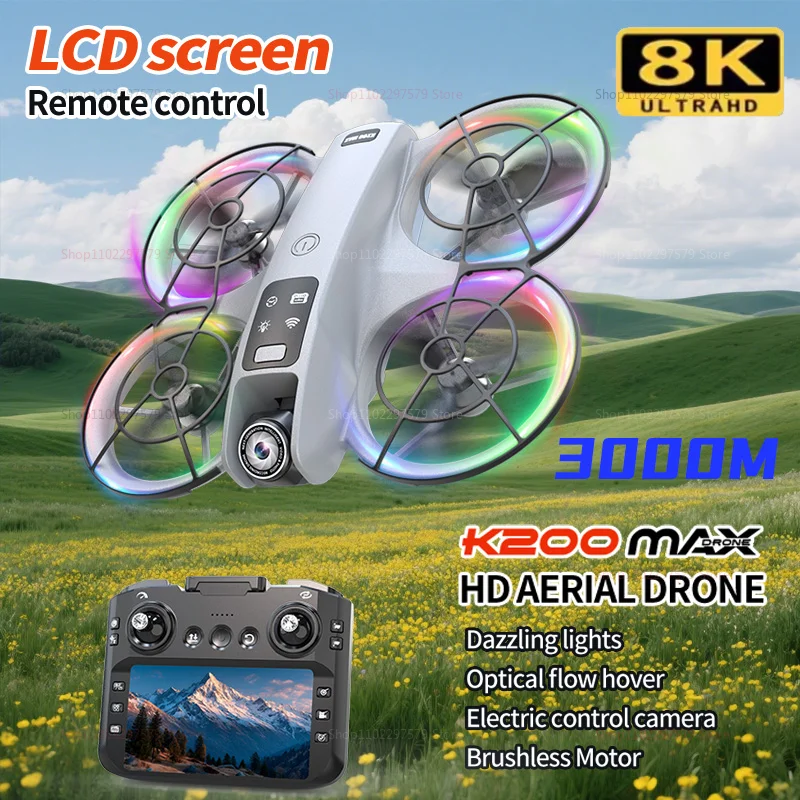 K200 MAX Drone 6K HD Real Time Video Large Screen Transmission Brush Motor Obstacle Avoidance Quadcopter Photography Kids Adults
K200 MAX Drone 6K HD Real Time Video Large Screen Transmission Brush Motor Obstacle Avoidance Quadcopter Photography Kids Adults