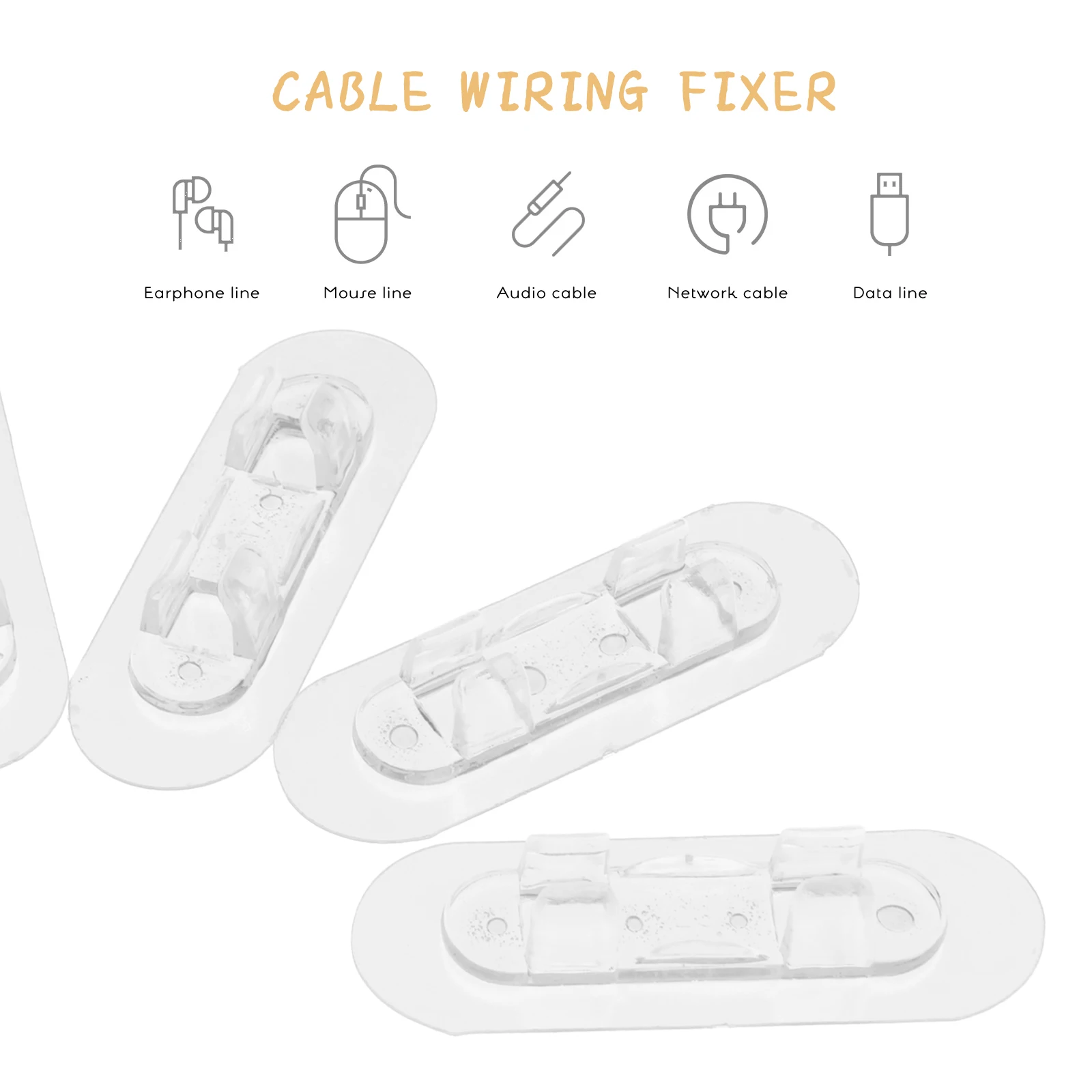 10 Pcs Wire Organizers for Cords Fixer Cable Desk Management Household Transparent
10 Pcs Wire Organizers for Cords Fixer Cable Desk Management Household Transparent