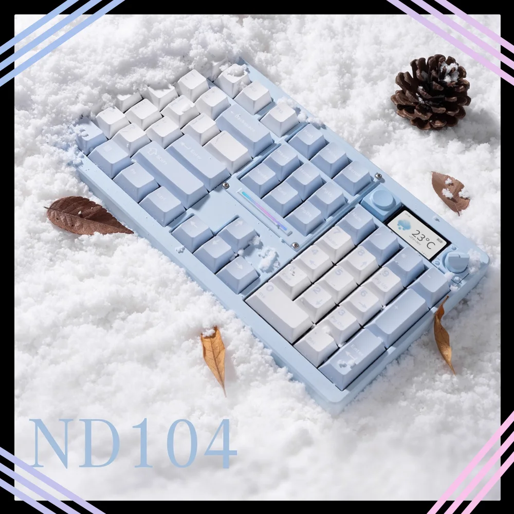 NDNH ND104 Беспроводная механическая клавиатура Трехрежимная клавиатура Клавиатура из алюминиевого сплава с возможностью горячей замены и экраном Аксессуар для ПК Win/Mac
NDNH ND104 Беспроводная механическая клавиатура Трехрежимная клавиатура Клавиатура из алюминиевого сплава с возможностью горячей замены и экраном Аксессуар для ПК Win/Mac
