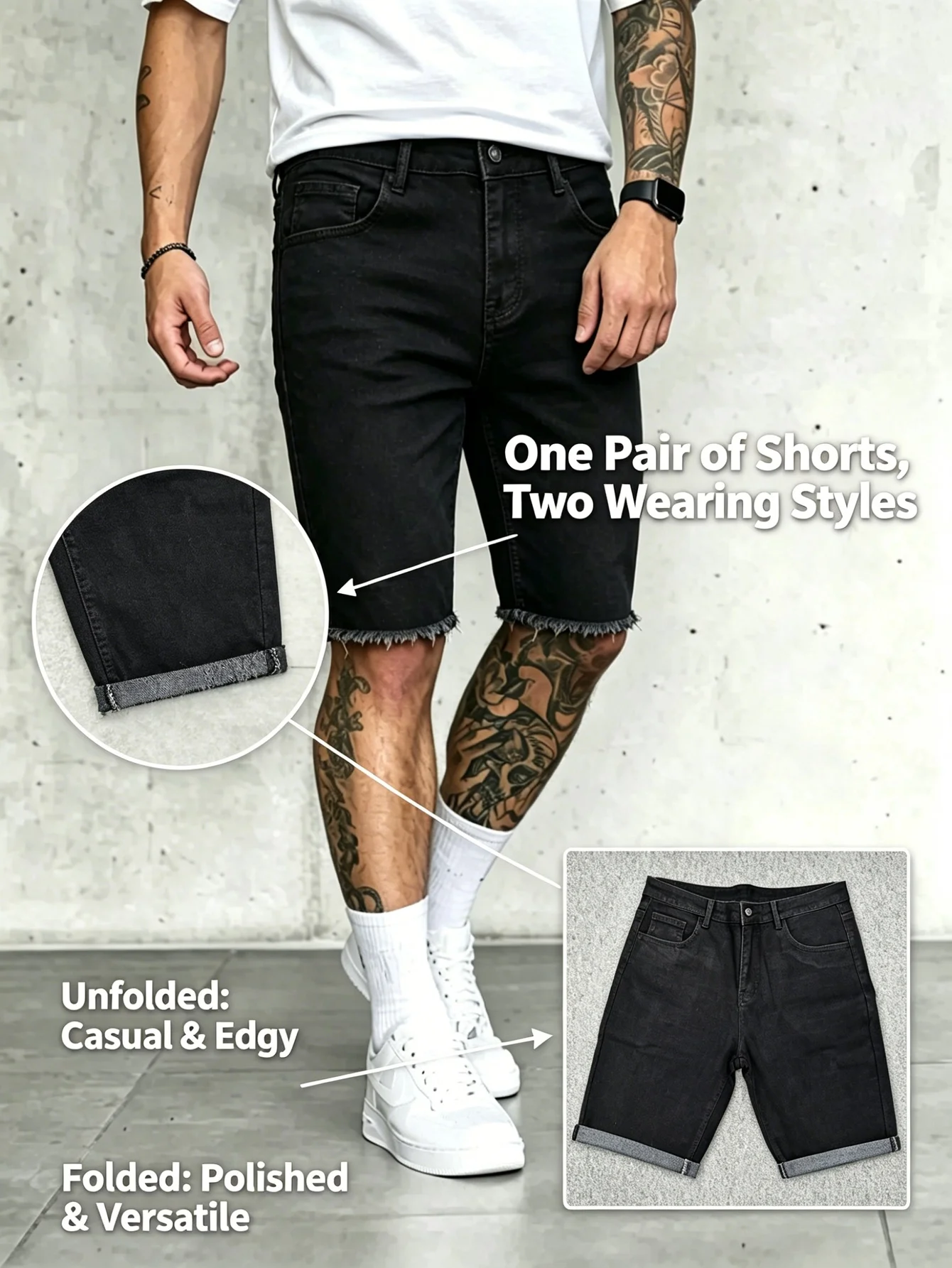 Men's Slim Fit Black Stretch Jorts elastic waist classic denim shorts daily outdoor casual match
Men's Slim Fit Black Stretch Jorts elastic waist classic denim shorts daily outdoor casual match