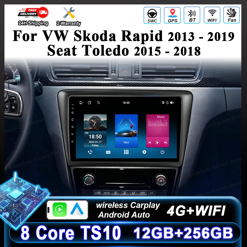 Android 16 For VW Skoda Rapid 2013 - 2019 Seat Toledo 2015 - 2018 Auto Multimidia Video Player Carplay Radio Stereo Car Dvd WIFI
Android 16 For VW Skoda Rapid 2013 - 2019 Seat Toledo 2015 - 2018 Auto Multimidia Video Player Carplay Radio Stereo Car Dvd WIFI