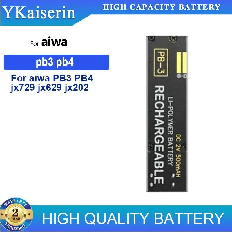 YKaiserin 500mAh Battery For aiwa PB3 PB4 jx729 jx629 jx202 jx303 jx505 px370 jx609 p50 jx2000 px30 px50 rl30 rl75 ps3 RL75 PS3
YKaiserin 500mAh Battery For aiwa PB3 PB4 jx729 jx629 jx202 jx303 jx505 px370 jx609 p50 jx2000 px30 px50 rl30 rl75 ps3 RL75 PS3