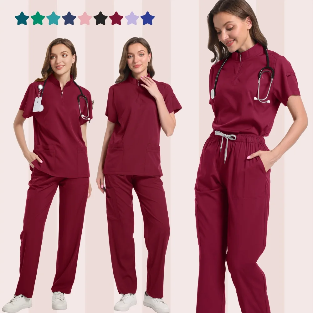 Nurse Pure Color Fashion Medical Uniform High-quality Fabric Beauty Salon Dental Hospital Surgical Nursing Clinical Surgery Set
Nurse Pure Color Fashion Medical Uniform High-quality Fabric Beauty Salon Dental Hospital Surgical Nursing Clinical Surgery Set