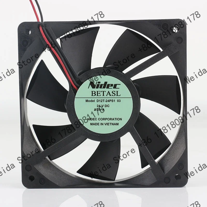 NIDEC D12T-24PS1 03 12025 24V 0.25A 12CM Industrial control silent variable frequency drive cooling fan
NIDEC D12T-24PS1 03 12025 24V 0.25A 12CM Industrial control silent variable frequency drive cooling fan