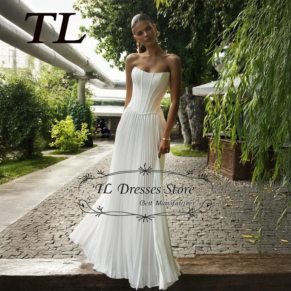 TL Boat-Neck Pleated A-Line Wedding Dress 2026 Women Sleeveless Open Back Lace-up Bridal Gown Vestidos De Novia Customized
TL Boat-Neck Pleated A-Line Wedding Dress 2026 Women Sleeveless Open Back Lace-up Bridal Gown Vestidos De Novia Customized