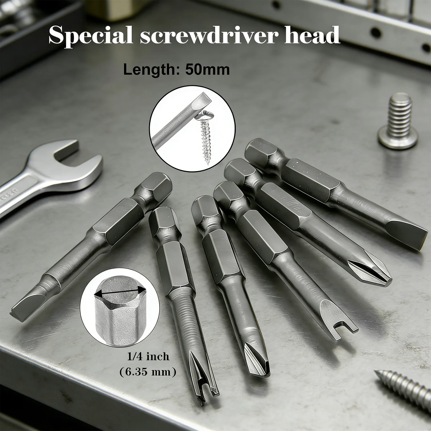 1/4-Inch Precision Y/U/Triangle Screwdriver Bits - 3-Point Phillips Bits with Safety Tip for Electric Drills & Screwdrivers
1/4-Inch Precision Y/U/Triangle Screwdriver Bits - 3-Point Phillips Bits with Safety Tip for Electric Drills & Screwdrivers