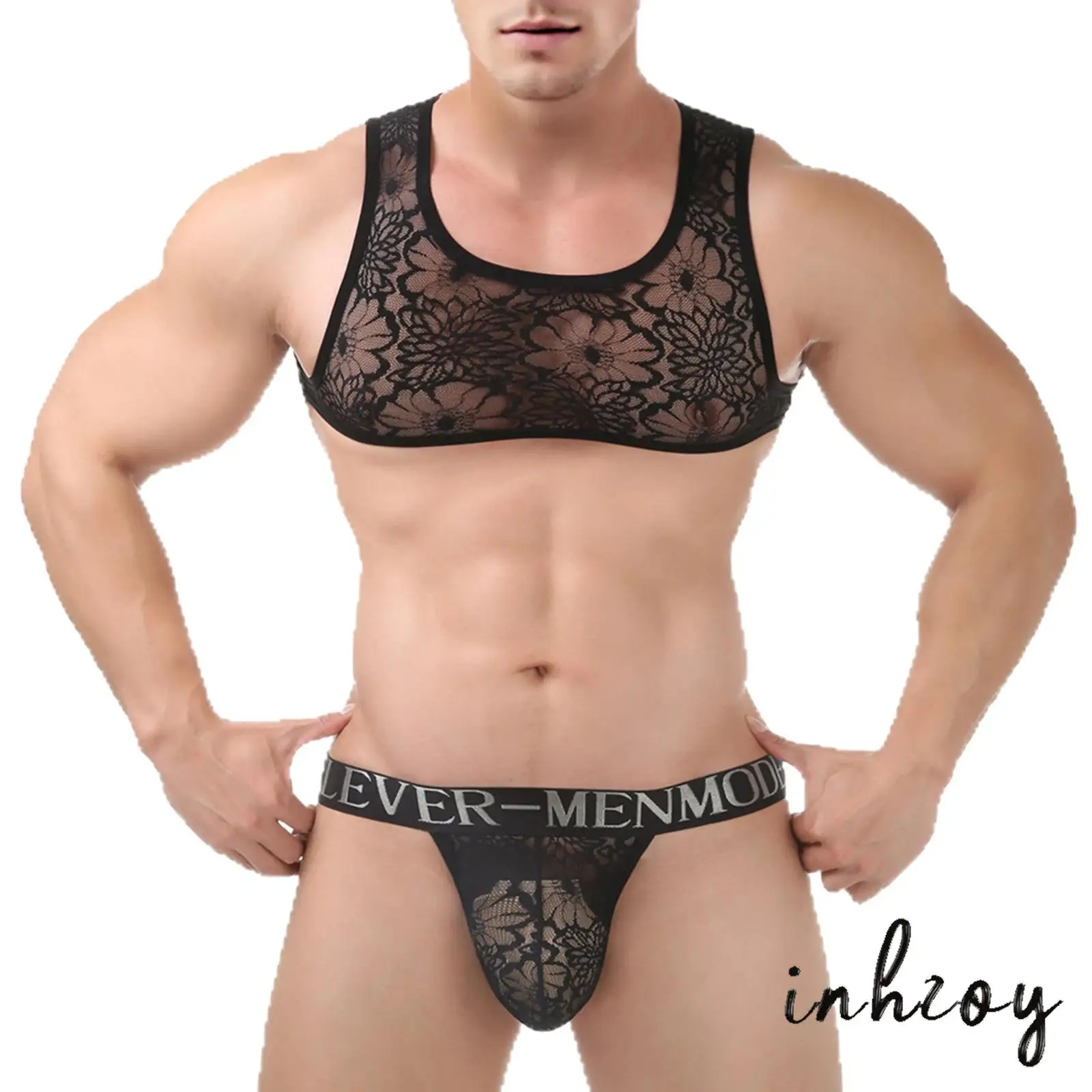 Мужское прозрачное кружевное нижнее белье Sissy, укороченный топ без рукавов и стринги, нижнее белье для трансвестита Drag Queen
Мужское прозрачное кружевное нижнее белье Sissy, укороченный топ без рукавов и стринги, нижнее белье для трансвестита Drag Queen