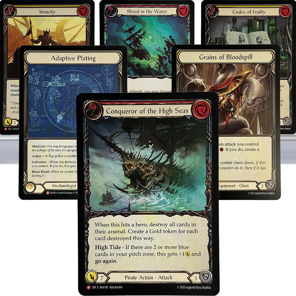 Игровые карты FAB Regular Proxy TCG с адаптивным покрытием Codex of Frailty Conqueror of the High Seas Grains of Bloodle Tracing Card
Игровые карты FAB Regular Proxy TCG с адаптивным покрытием Codex of Frailty Conqueror of the High Seas Grains of Bloodle Tracing Card