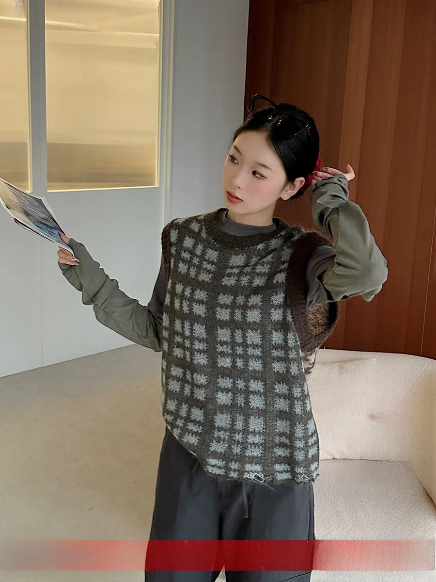 Брендовый цветной клетчатый вязаный жилет YOEYYOU Commuter Sle круглый Ne Regular Length весенний сезон Faion Ladies
Брендовый цветной клетчатый вязаный жилет YOEYYOU Commuter Sle круглый Ne Regular Length весенний сезон Faion Ladies