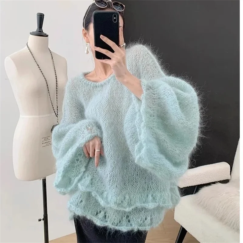 One Collar Women's Spring Autumn New Sweater Milk Fufu Sweet Cute Soft and Cute Lazy Meat Blocking Western-Style Lazy StyleTop
One Collar Women's Spring Autumn New Sweater Milk Fufu Sweet Cute Soft and Cute Lazy Meat Blocking Western-Style Lazy StyleTop