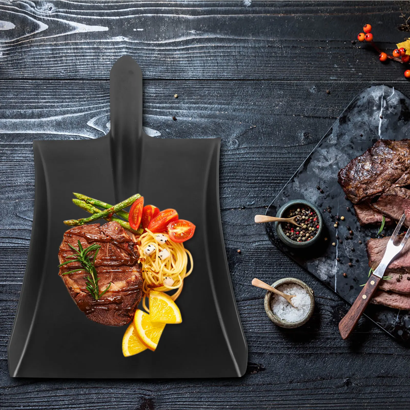 Snack Tray Frying Rice Plate Grilling Platter Creative for BBQ Black Barbecue Meat
Snack Tray Frying Rice Plate Grilling Platter Creative for BBQ Black Barbecue Meat