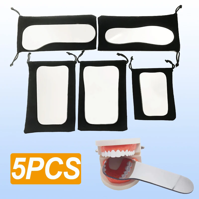 5Pcs Dental Orthodontic Intraoral Photographic 2-Sided Rhodium Glass Mirrors Double Side for Dentist
5Pcs Dental Orthodontic Intraoral Photographic 2-Sided Rhodium Glass Mirrors Double Side for Dentist