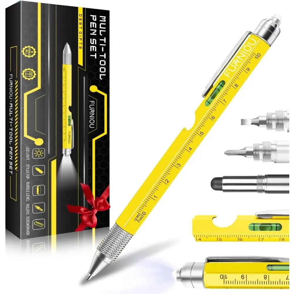 9-in-1 Multi-Tool Pen Set: Perfect Birthday Gift for Men, Women, Dads, Grandpas, Husbands, and Friends - Yellow
9-in-1 Multi-Tool Pen Set: Perfect Birthday Gift for Men, Women, Dads, Grandpas, Husbands, and Friends - Yellow