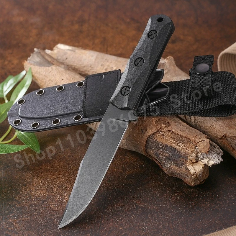 Высококачественный прямой нож EK50 с лезвием из стали 8Cr13Mov и рукоятью из нейлонового волокна, идеально подходит для приключений в джунглях и пикников.
Высококачественный прямой нож EK50 с лезвием из стали 8Cr13Mov и рукоятью из нейлонового волокна, идеально подходит для приключений в джунглях и пикников.