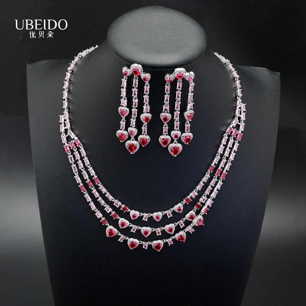 Heart Tassel Fashion Zircon Earrings and Necklace Set
Heart Tassel Fashion Zircon Earrings and Necklace Set