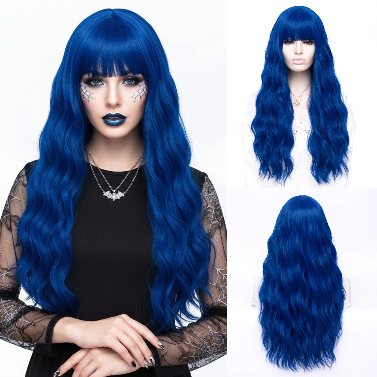 MSIWIGS женский длинный волнистый синий парик Лолиты синтетический косплей с челкой для вечеринки в честь Хэллоуина аниме термостойкий
MSIWIGS женский длинный волнистый синий парик Лолиты синтетический косплей с челкой для вечеринки в честь Хэллоуина аниме термостойкий
