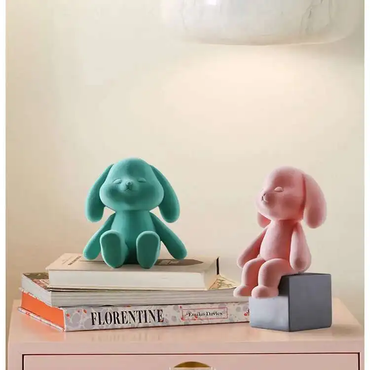 Милые флокированные моделирующие кролики, украшения для домашнего стола, гостиной, украшения из смолы для девочек, настольные поделки
Милые флокированные моделирующие кролики, украшения для домашнего стола, гостиной, украшения из смолы для девочек, настольные поделки