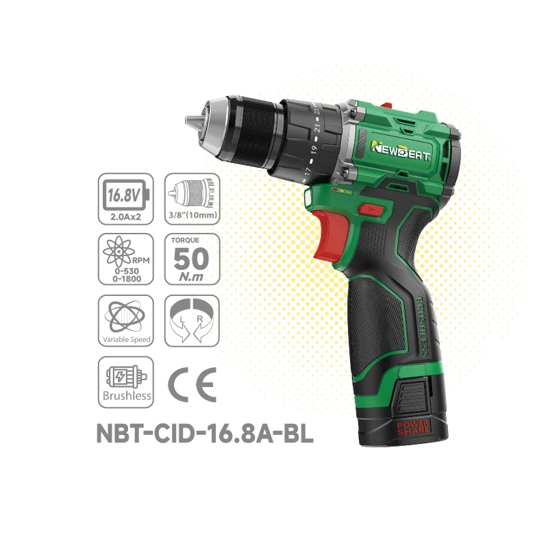 NewBeat Cordless Dril and Impact Driver Battery 16.8V Brushless 10mm Iron Chuck 2in1 Drils Impact
NewBeat Cordless Dril and Impact Driver Battery 16.8V Brushless 10mm Iron Chuck 2in1 Drils Impact