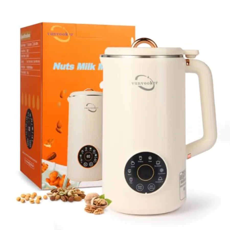 8 in 1 Multi Functional Nut Milk Maker Machine for Home Use, Stainless Steel Body, White, 34oz Capacity with Delay Start, Keep
8 in 1 Multi Functional Nut Milk Maker Machine for Home Use, Stainless Steel Body, White, 34oz Capacity with Delay Start, Keep