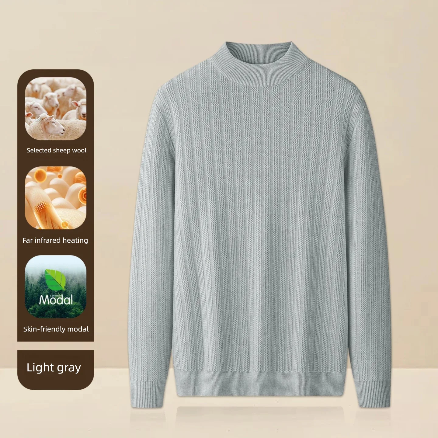 Men's 2025 Winter Knit Collection - Merino Wool Blend with Mock Neck Design (Ribbed Texture & All-Season Comfort)
Men's 2025 Winter Knit Collection - Merino Wool Blend with Mock Neck Design (Ribbed Texture & All-Season Comfort)