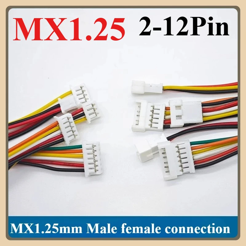 10PCS JST MX1.25 2-12Pin Air Docking Connector Wire 10/20/30cm 28AWG male / female pair plug Electronic Wire 1.25mm Pitch
10PCS JST MX1.25 2-12Pin Air Docking Connector Wire 10/20/30cm 28AWG male / female pair plug Electronic Wire 1.25mm Pitch