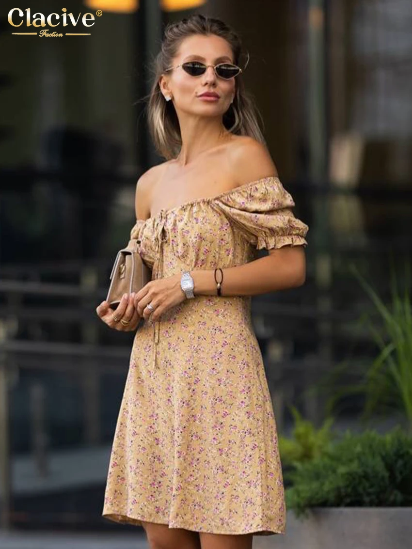 Clacive Sexy Slim Print Women's Dress 2026 Summer Slash Neck Short Sleeve Mini Dresses Elegant Classic Female Dress Streetwear
Clacive Sexy Slim Print Women's Dress 2026 Summer Slash Neck Short Sleeve Mini Dresses Elegant Classic Female Dress Streetwear