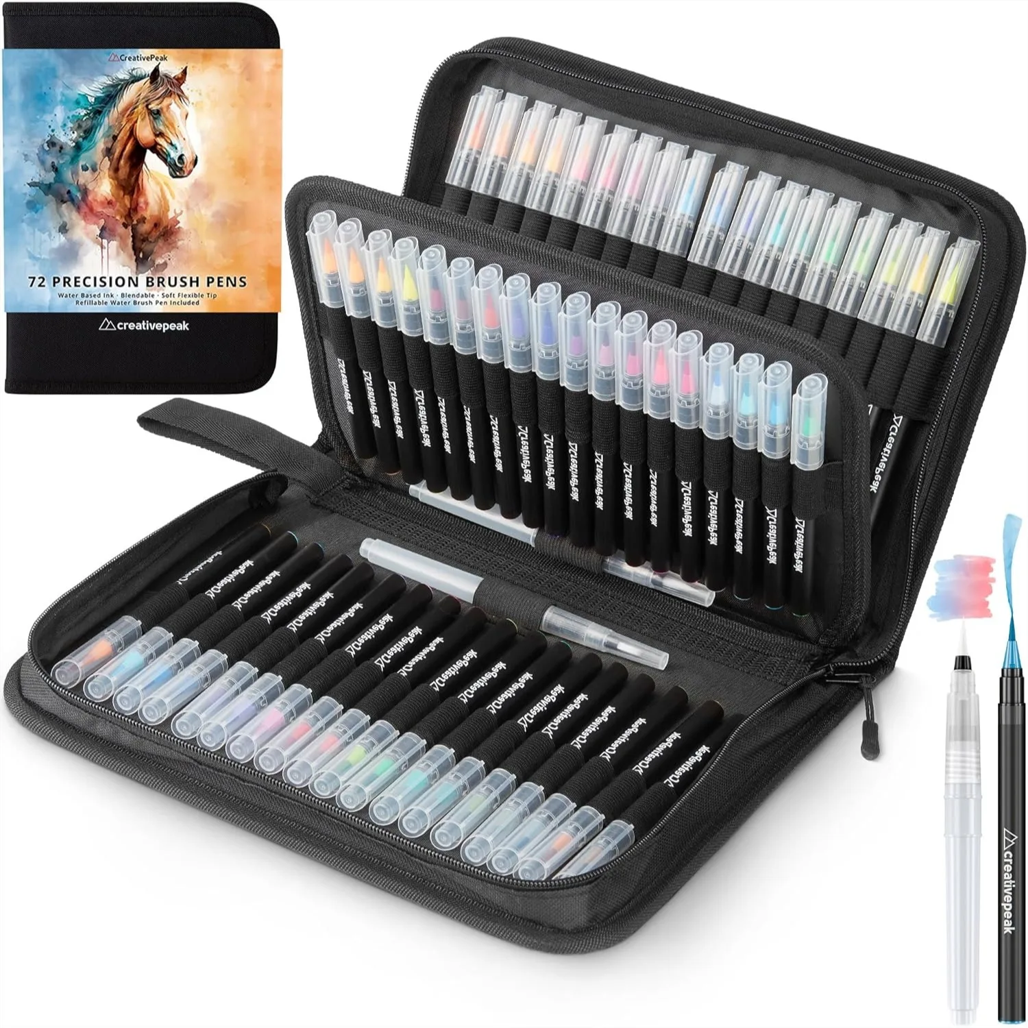 72 Watercolor Brush Pens With 4 Blending Brushes For Calligraphy Lettering Coloring Journaling
72 Watercolor Brush Pens With 4 Blending Brushes For Calligraphy Lettering Coloring Journaling
