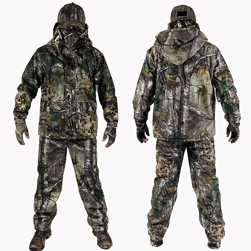 2 PC Winter Bionic Camouflage Hunting Suits Outdoor Hunting Tactical Hiking Clothing Jacket Pants Windbreaker Hoodie Uniform
2 PC Winter Bionic Camouflage Hunting Suits Outdoor Hunting Tactical Hiking Clothing Jacket Pants Windbreaker Hoodie Uniform