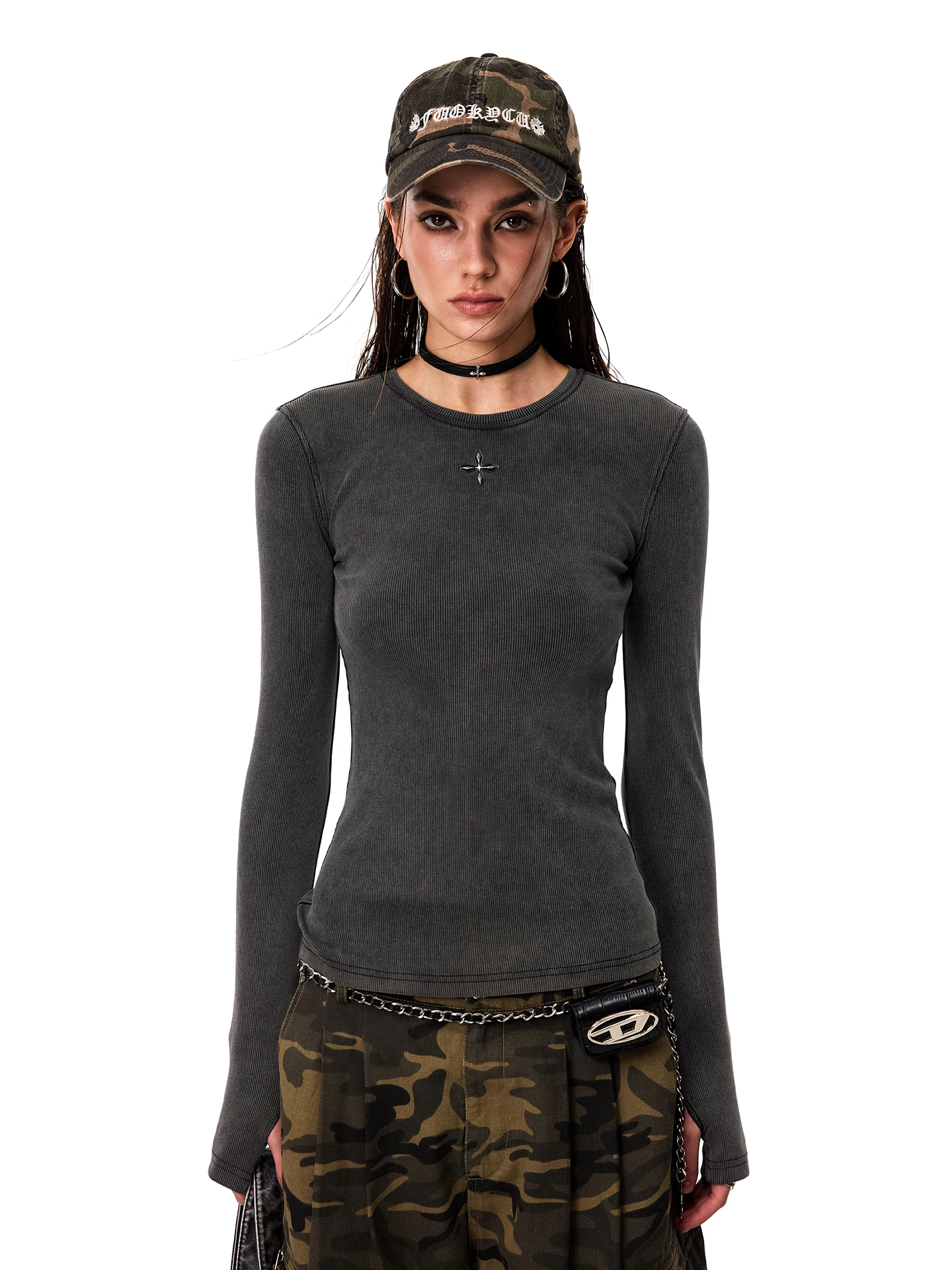 Женская футболка Waed Cross Long Sleeve в американском ретро-стиле, облегающая, для ношения под одеждой, базовый топ, удобный, мягкий, с круглым вырезом
Женская футболка Waed Cross Long Sleeve в американском ретро-стиле, облегающая, для ношения под одеждой, базовый топ, удобный, мягкий, с круглым вырезом