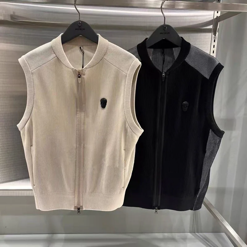 Мужская одежда для гольфа, осень 2024, новая мода, спортивный вязаный жилет для гольфа со скелетом и круглым вырезом
Мужская одежда для гольфа, осень 2024, новая мода, спортивный вязаный жилет для гольфа со скелетом и круглым вырезом