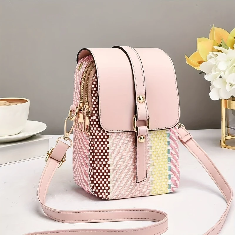 Women Vintage Exquisite Straw Woven Printed Contrast Color Phone Bag Personalized Versatile Multi-Layer Large Capacity Bag
Women Vintage Exquisite Straw Woven Printed Contrast Color Phone Bag Personalized Versatile Multi-Layer Large Capacity Bag