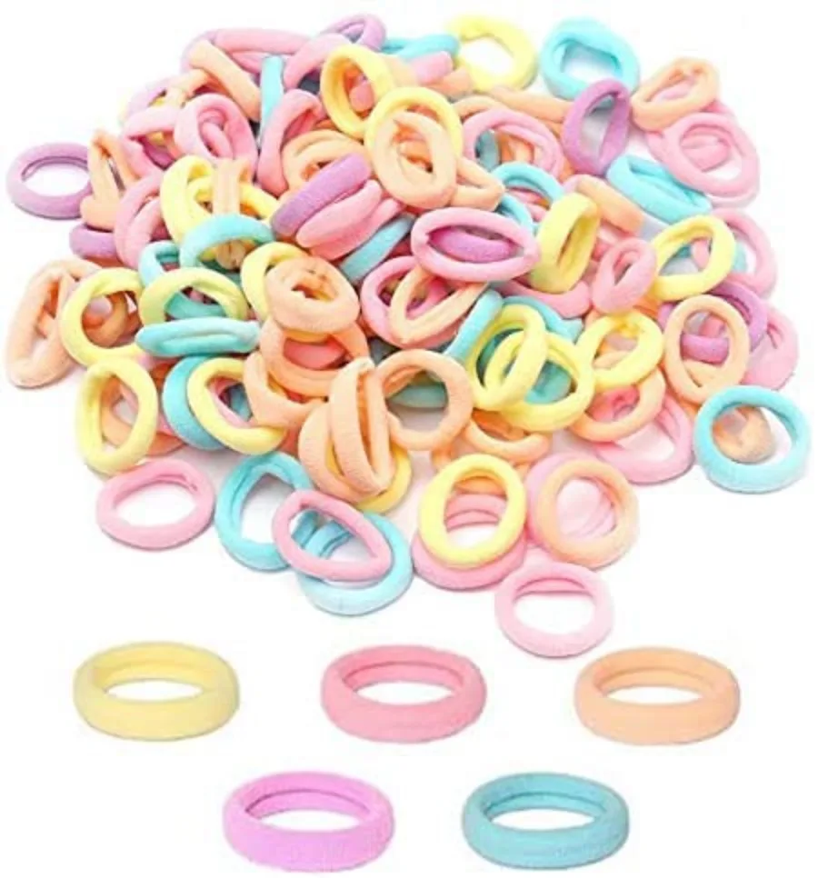 100Pcs Baby Hair Ties, Soft Cotton Toddler Hair Ties 1 Inch Multicolor Seamless Hair Bands for Girls Kids
100Pcs Baby Hair Ties, Soft Cotton Toddler Hair Ties 1 Inch Multicolor Seamless Hair Bands for Girls Kids
