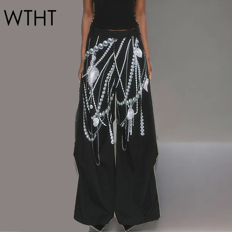 WTHT Fashion Women's Pearl Print Design Casual Pants 2025 Summer Trendy New High Waist Wide Leg Straight Trousers Female 1LS1658
WTHT Fashion Women's Pearl Print Design Casual Pants 2025 Summer Trendy New High Waist Wide Leg Straight Trousers Female 1LS1658
