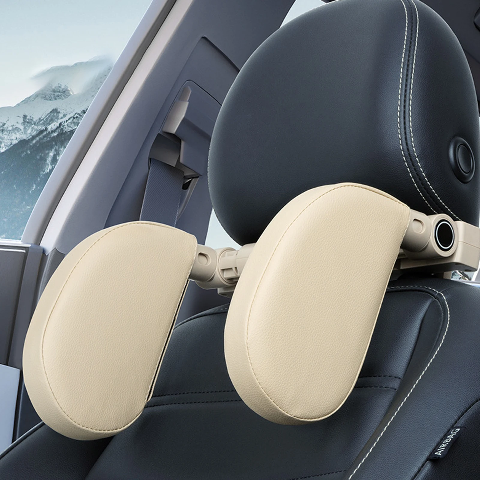 Car Headrest Pillow 180 Adjustable Neck Support Pillow Car Neck Pillow (Beige)
Car Headrest Pillow 180 Adjustable Neck Support Pillow Car Neck Pillow (Beige)