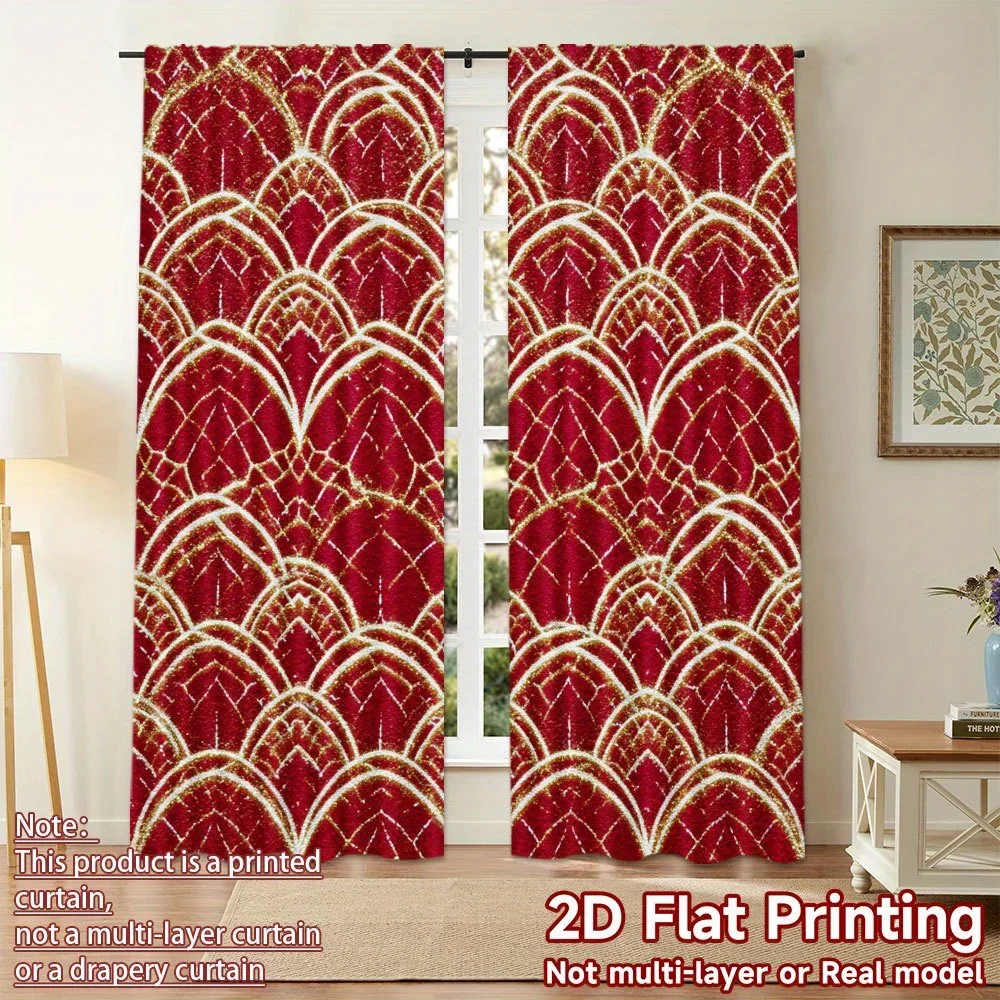 Golden and red wave pattern Print Drapes Room Darkening Window Curtains for Home Decor,Rod Pocket Blackout Curtains Bedroom
Golden and red wave pattern Print Drapes Room Darkening Window Curtains for Home Decor,Rod Pocket Blackout Curtains Bedroom