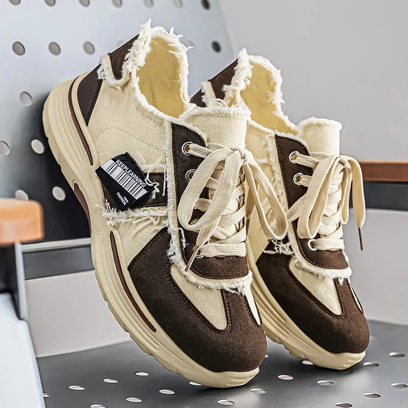 Flat Sole Canvas Breathable Running Sneakers 2026 Autumn New Men Casual Shoes Fashion Comfortable Male Lace Up Non-slip Footwear
Flat Sole Canvas Breathable Running Sneakers 2026 Autumn New Men Casual Shoes Fashion Comfortable Male Lace Up Non-slip Footwear