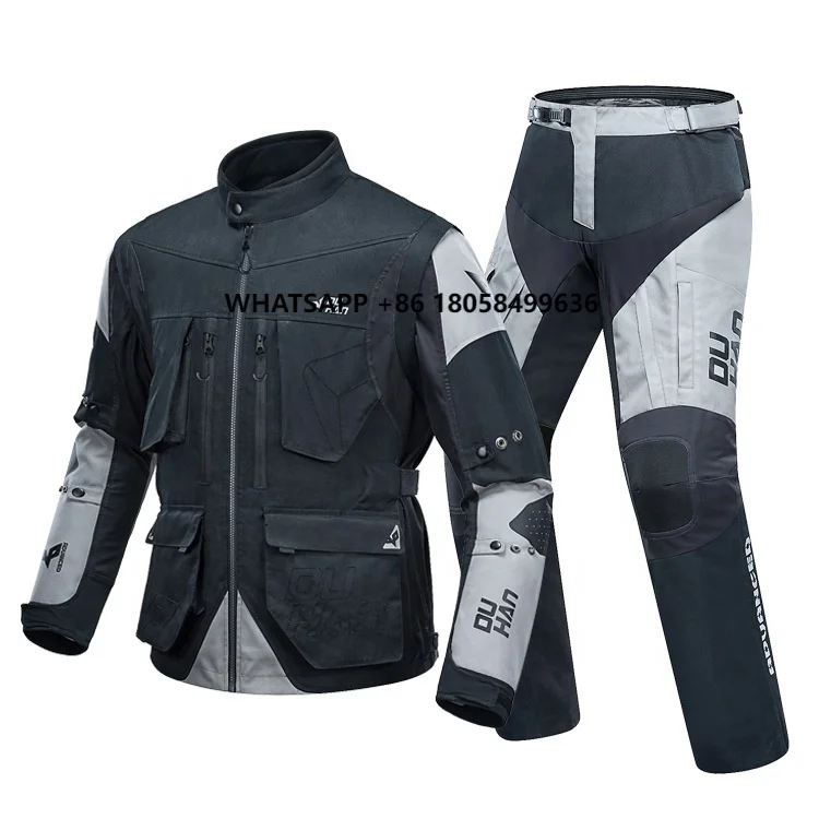 DUHAN Men Motorcycle Jacket Pants Suit Protective Gear Motorbike Motocross Racing Clothes with Removable Sleeves
DUHAN Men Motorcycle Jacket Pants Suit Protective Gear Motorbike Motocross Racing Clothes with Removable Sleeves
