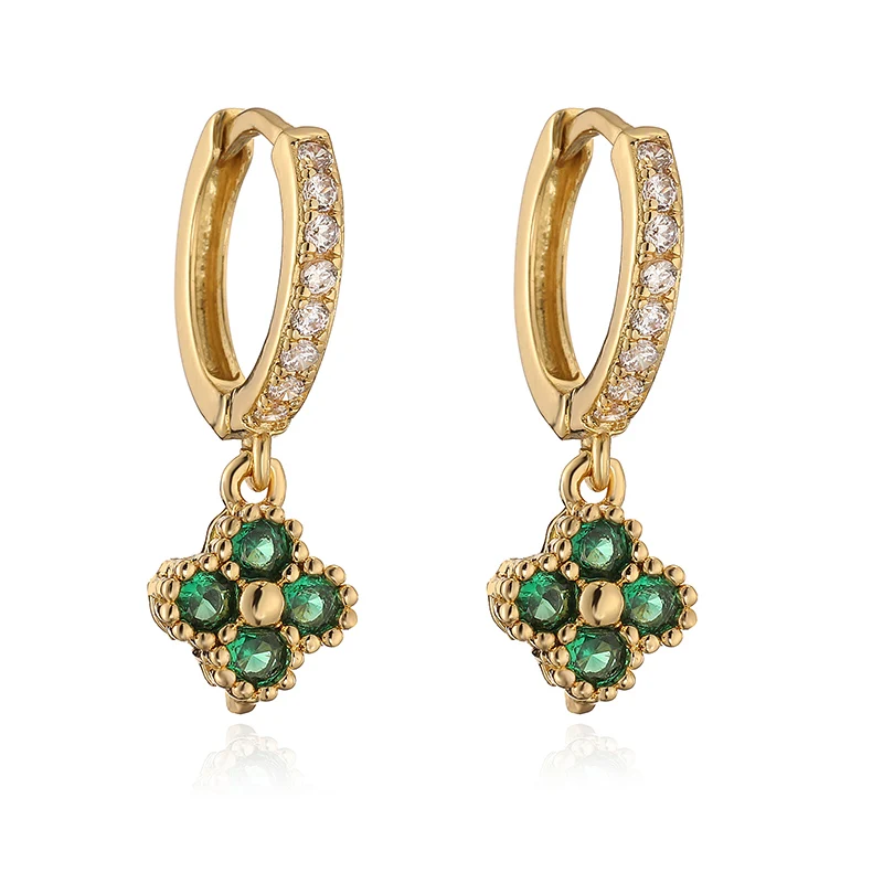 18K Golden-Plated Crystal Zirconia Flower Dangle Earrings Perforated Ladies Jewellery 1 Pair
18K Golden-Plated Crystal Zirconia Flower Dangle Earrings Perforated Ladies Jewellery 1 Pair