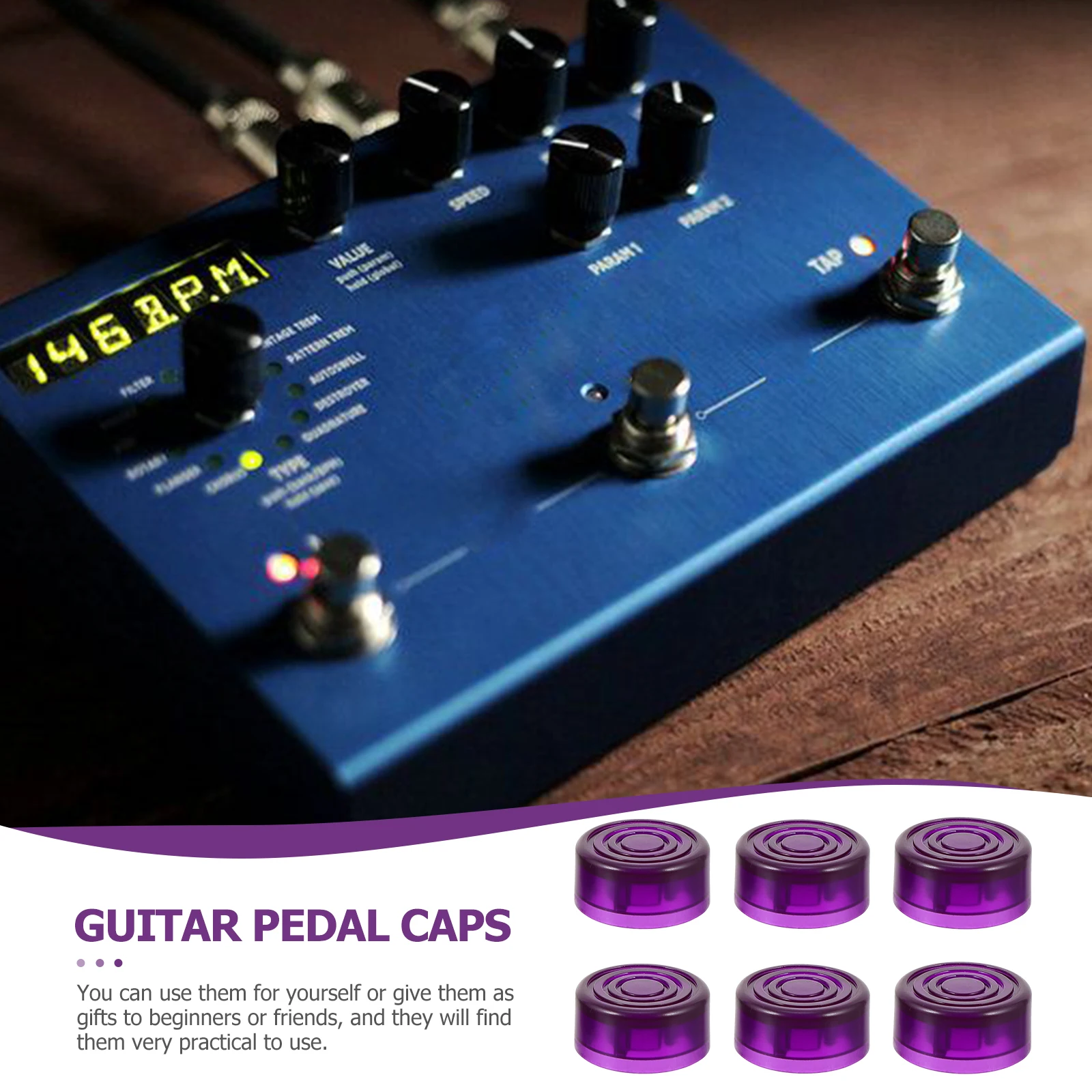 6 Pcs Effect Pedal Cap Guitar Footswitch Button Insert Knobs Transparent Caps Purple of Electric
6 Pcs Effect Pedal Cap Guitar Footswitch Button Insert Knobs Transparent Caps Purple of Electric