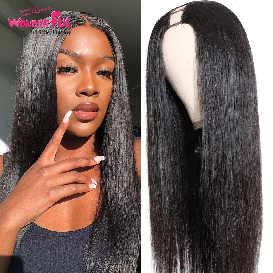 Wonderful Brazilian Remy Hair Straight Human Hair Jerry Curl Wigs U Part Wig Natural Black Wholesale For Black Women Cheap
Wonderful Brazilian Remy Hair Straight Human Hair Jerry Curl Wigs U Part Wig Natural Black Wholesale For Black Women Cheap