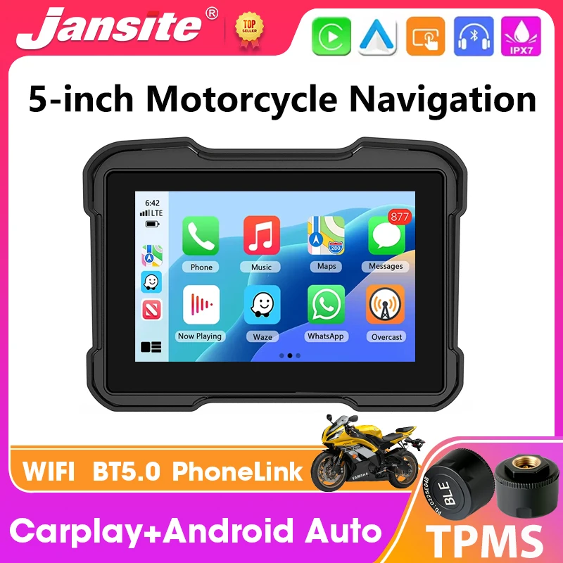 Portable 5" Motorcycle Touch Screen GPS Navigation Wireless Carplay Android Auto IPX7 Waterproof BT Moto Monitor Support TPMS
Portable 5" Motorcycle Touch Screen GPS Navigation Wireless Carplay Android Auto IPX7 Waterproof BT Moto Monitor Support TPMS